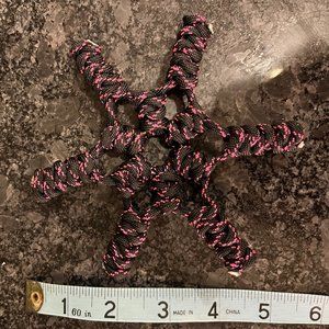 Variegated Black and Pink Paracord Star or Snowflake Decoration